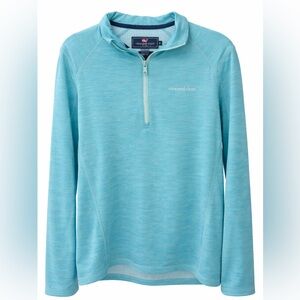Vineyard Vines Aqua Whale Logo Pullover